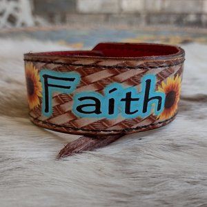 Custom leather bracelet